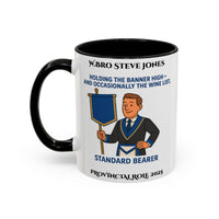 Provincial Standard Bearer Design Personalised Mug - Holding the Banner High - Masonic Mugs