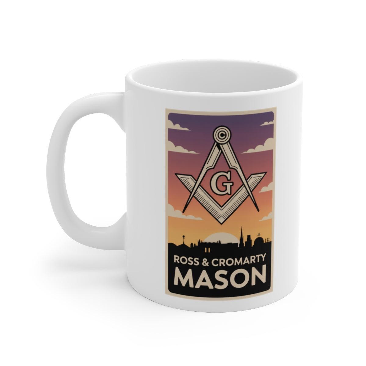 Ross and Cromarty Mason Custom Masonic Coffee Mug - Freemason Gift - Masonic Mugs