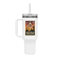 Sheffield Mason 40oz Stainless Steel Masonic Travel Tumbler - Masonic Mugs
