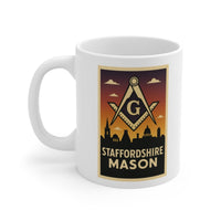 Staffordshire Mason Custom Masonic Coffee Mug - Freemason Gift - Masonic Mugs