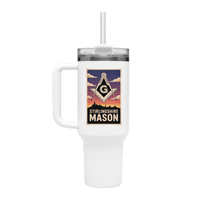 Stirlingshire Mason 40oz Stainless Steel Masonic Travel Tumbler - Masonic Mugs