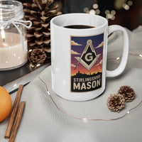 Stirlingshire Mason Custom Masonic Coffee Mug - Freemason Gift - Masonic Mugs
