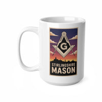 Stirlingshire Mason Custom Masonic Coffee Mug - Freemason Gift - Masonic Mugs