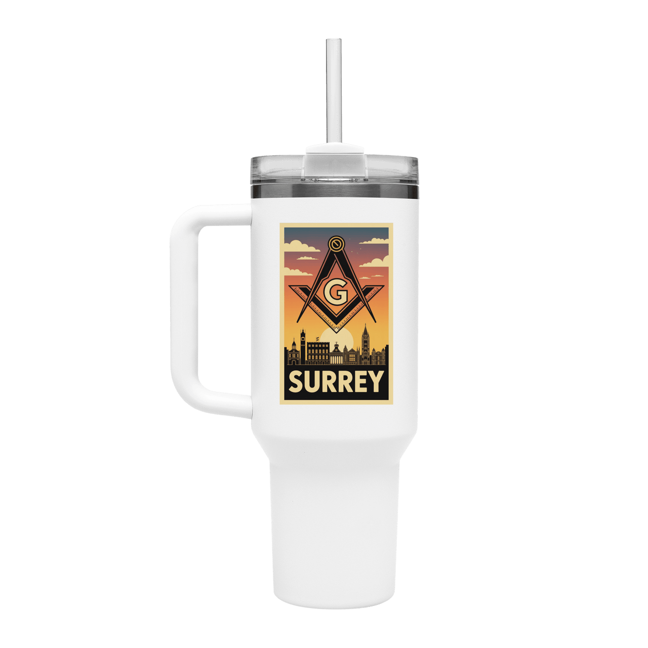 Surrey Mason 40oz Stainless Steel Masonic Travel Tumbler - Masonic Mugs