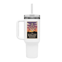 The Scottish Borders Mason 40oz Stainless Steel Masonic Travel Tumbler - Masonic Mugs