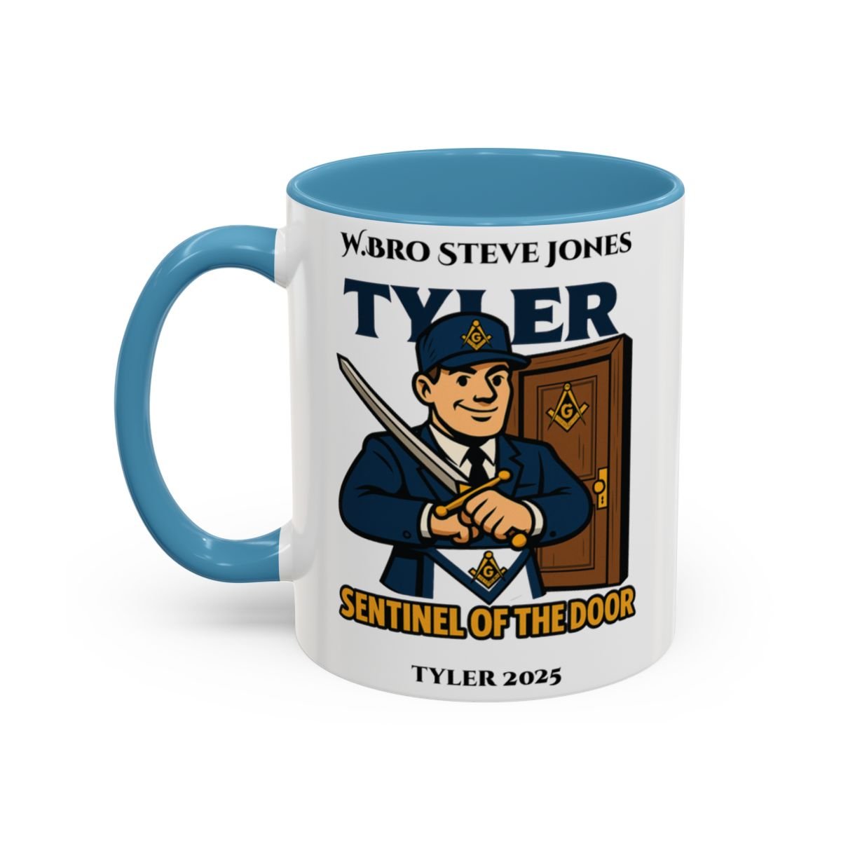Tyler Design - Freemason Personalised Mug - Sentinel of the door - Masonic Mugs