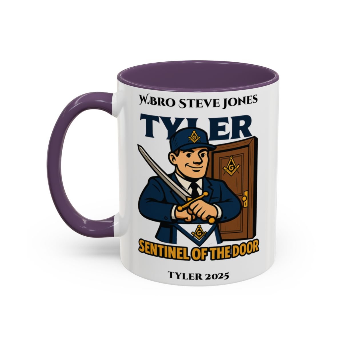 Tyler Design - Freemason Personalised Mug - Sentinel of the door - Masonic Mugs