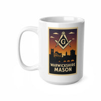 Warwickshire Mason Custom Masonic Coffee Mug - Freemason Gift - Masonic Mugs