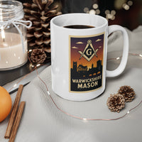 Warwickshire Mason Custom Masonic Coffee Mug - Freemason Gift - Masonic Mugs