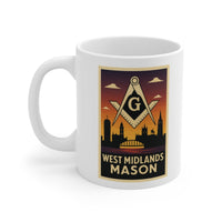 West Midlands Mason Custom Masonic Coffee Mug - Freemason Gift - Masonic Mugs