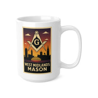 West Midlands Mason Custom Masonic Coffee Mug - Freemason Gift - Masonic Mugs