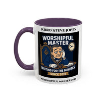 Worshipful Master Design - Freemason Personalised Mug - Waiting for the minutes - Masonic Mugs