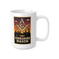 Yorkshire Mason Custom Masonic Coffee Mug - Freemason Gift - Masonic Mugs