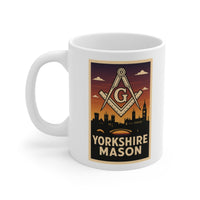 Yorkshire Mason Custom Masonic Coffee Mug - Freemason Gift - Masonic Mugs